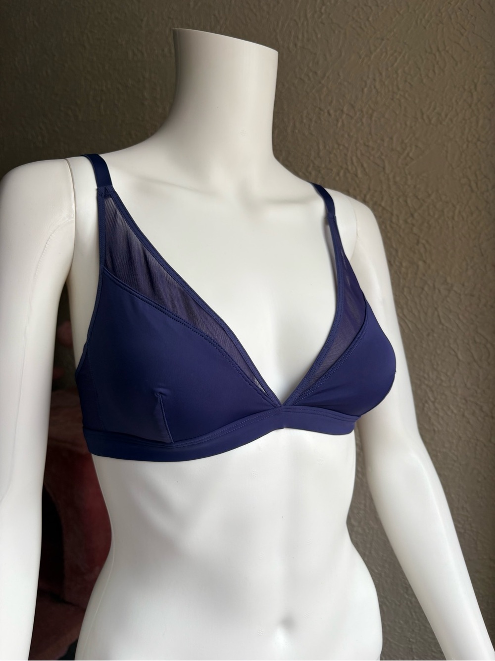 Parade Navy Mesh Trim Bralette Size Small